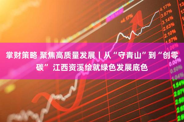 掌财策略 聚焦高质量发展丨从“守青山”到“创零碳” 江西资溪绘就绿色发展底色